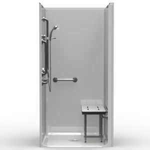 LSS4038A5B ADA compliant shower with center drain and smooth walls