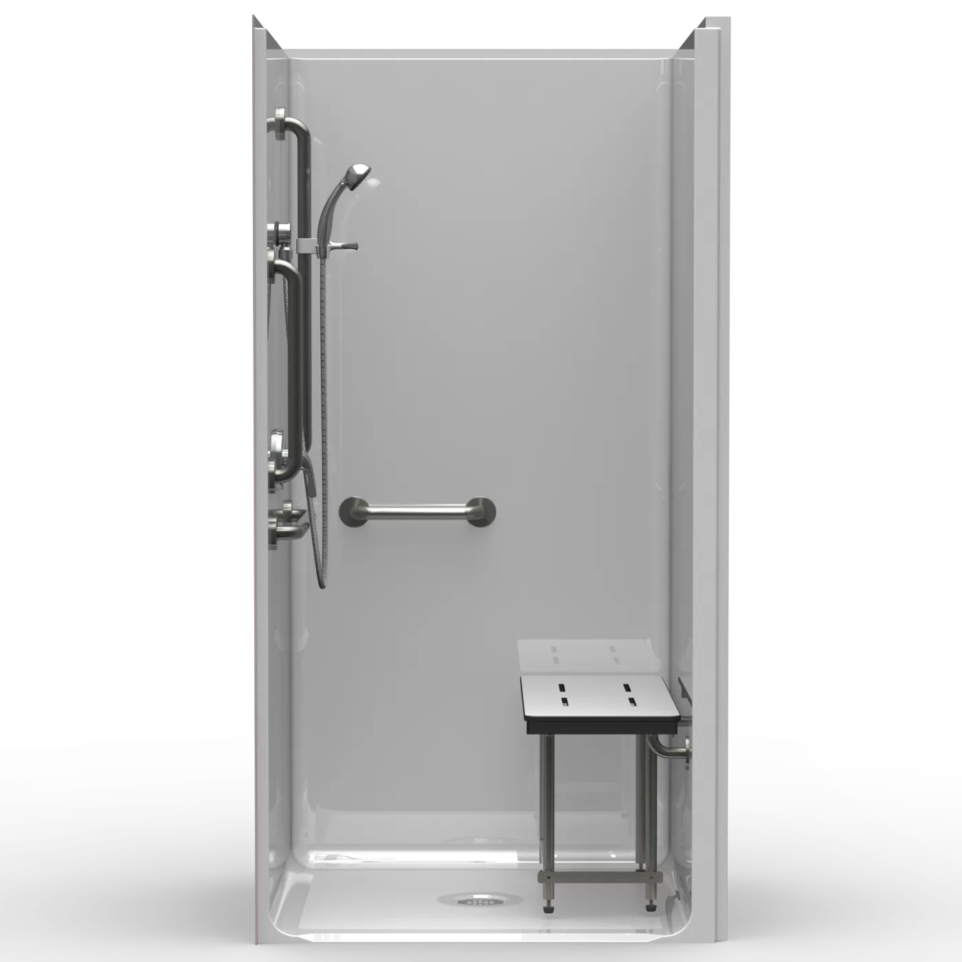 LSS4038A5B ADA compliant shower with center drain and smooth walls