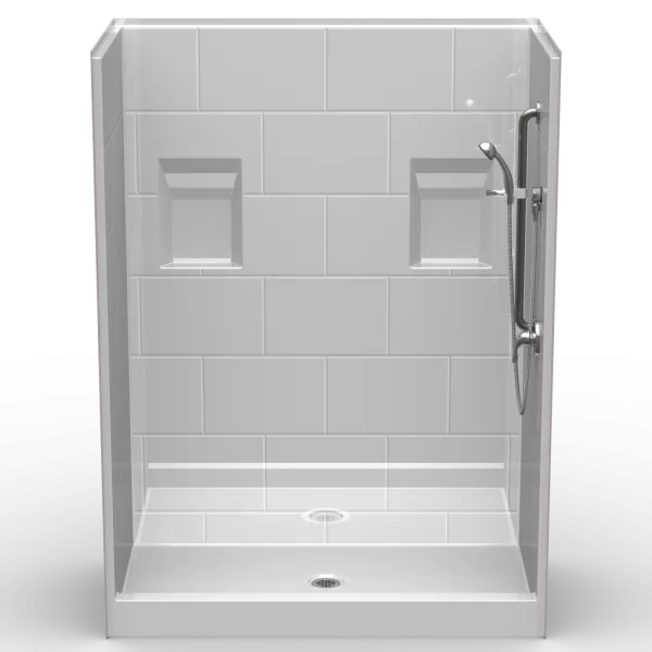 LG 60x38 Easy Step Walk-In Shower single-piece unit with 4-inch curb