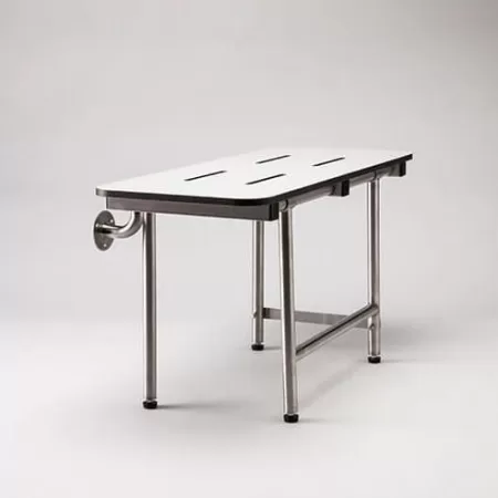 “LG shower seat installed in a bathroom for safe and accessible bathing.”