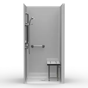 40x38 ADA transfer shower with fold-down seat
