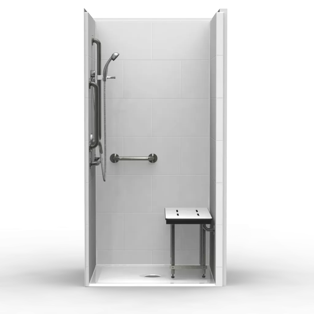 ADA Code Compliant Transfer Shower 36x36 – LB3S4038A5B commercial accessible shower stall