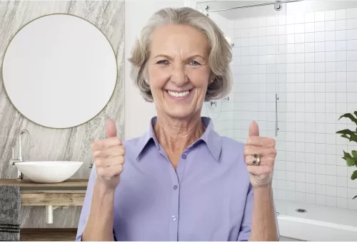 Residential Easy Step walk-in shower safe and accessible bathroom solution